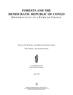 Forests and the Democratic Republic Of Congo: Opportunity in a