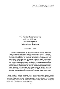 The Pacific Basin versus the Atlantic Alliance