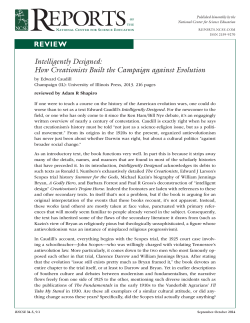 Intelligently Designed - Reports of the National Center for Science