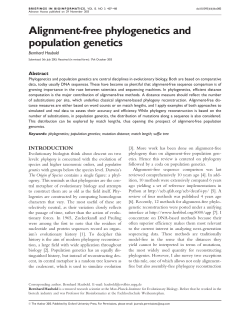Alignment-free phylogenetics and population genetics