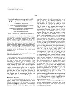 Synthesis and antimicrobial activity of 3- propene 1,2