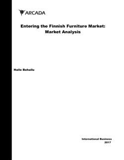 Enterying the Finnish Furniture Market: Market Analysis