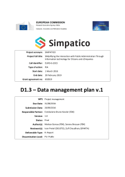D1.3 - SIMPATICO project
