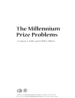 The Millennium Prize Problems