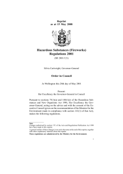 Hazardous Substances (Fireworks) Regulations 2001