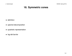 18. Symmetric cones