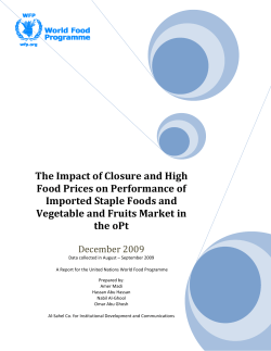 The Impact of Closure and High Food Prices on Performance of