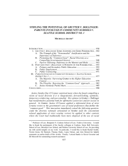 stifling the potential of grutter v. bollinger: parents