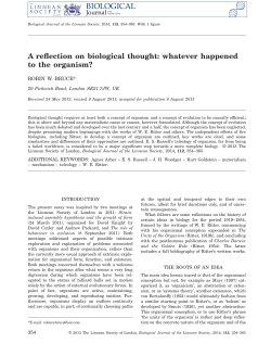 A reflection on biological thought: whatever