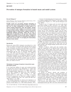 Prevention of mutagen formation in heated meats and model systems