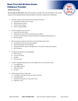 G2015 Interim Exam First-Aid_Childcare