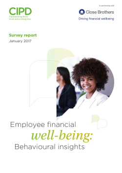 Employee financial well-being