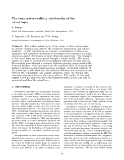 The temperature-salinity relationship of the mixed layer