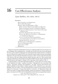 Cost-Effectiveness Analyses