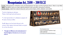 Mesopotamian Art, 3500 &ndash;300 B.C.E