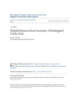 Helpful Homework in Geometry: A Redesigned Circles Unit