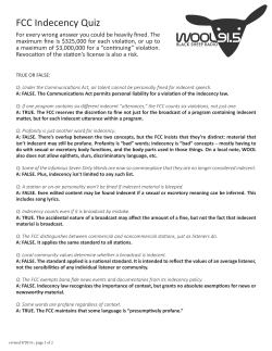 FCC Indecency Quiz