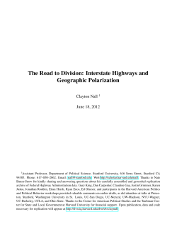 The Road to Division: Interstate Highways and Geographic