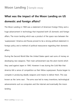 Moon Landing |Sample essay