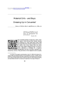 Material Girls &ndash; and Boys: Dressing Up in Cervantes - H-Net