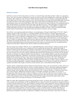 Karl Marx Euro Spark Notes