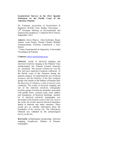 Geoelectrical Surveys in the First Spanish Settlement on the Pacific