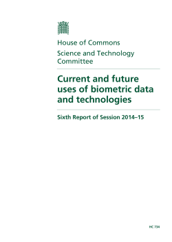 Current and future uses of biometric data and technologies
