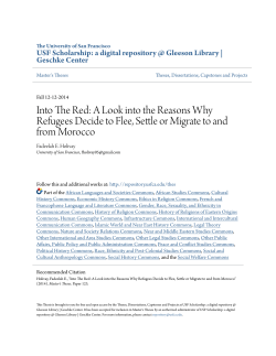 Into The Red: A Look into the Reasons Why Refugees Decide to