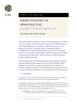 energy efficiency as infrastructure