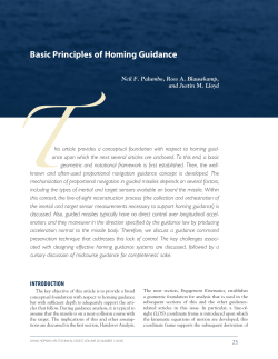 Basic Principles of Homing Guidance