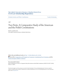 Two Firsts: A Comparative Study of the American and the Polish