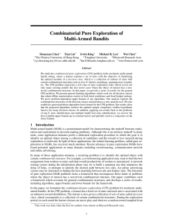Combinatorial Pure Exploration of Multi-Armed Bandits