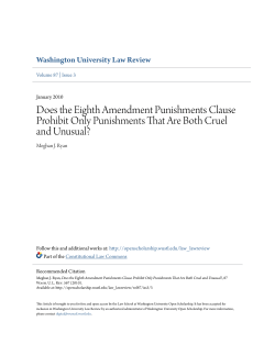 Does the Eighth Amendment Punishments Clause Prohibit Only