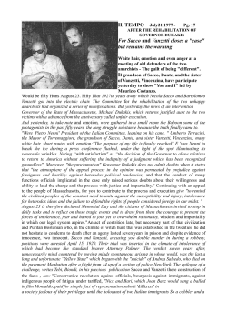 For Sacco and Vanzetti closes a "case"