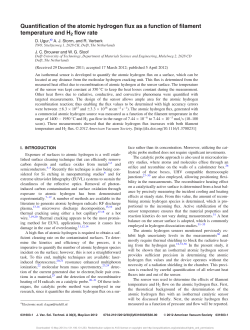 Quantification of the atomic hydrogen flux as a function of filament