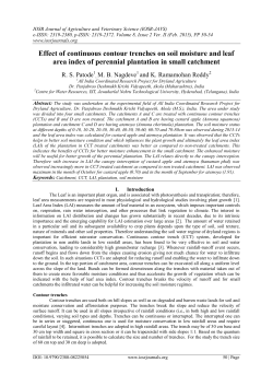 Effect of continuous contour trenches on soil moisture and leaf area