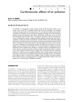 Cardiovascular effects of air pollution
