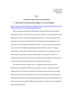 Lyle Sylvander Assignment #3 SCED 663 Part I Economics Topic