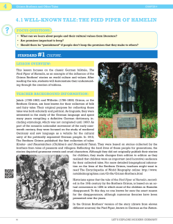 4.1 well-KnOwn TAle: The PIed PIPer Of hAmelIn