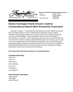 Sixteen Farmington Public Schools` students Commended by