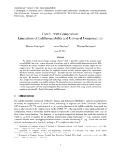 Careful with Composition: Limitations of Indifferentiability and