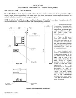 QD-ENG-68 Controller for Thermoelectric Thermal