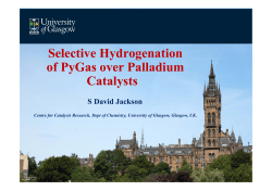 Selective Hydrogenation of PyGas over Palladium Catalysts