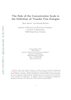 The Role of the Concentration Scale in the Definition of Transfer