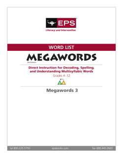 Megawords 3 Word List
