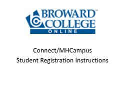 Connect/MHCampus Student Registration Instructions