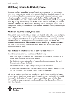 607610 Matching Insulin to Carbohydrate (2010-02)