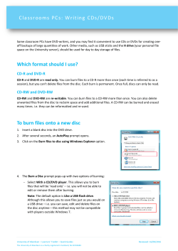 How do I write CDs/DVDs in PC classrooms?