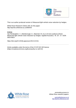 Measured light vehicle noise reduction by hedges