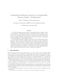 Competition and Resource Scarcity on a Nonrenewable Resource